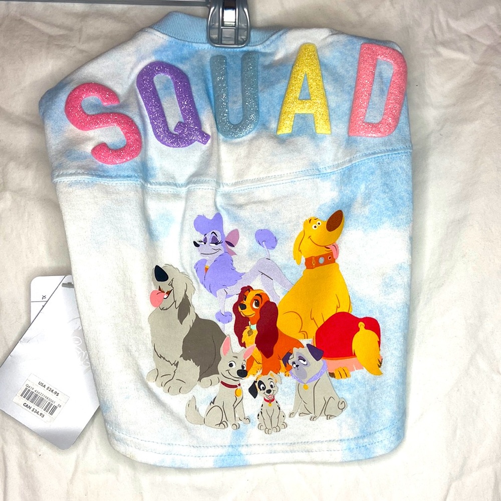 Disney Pets Dogs Spirit Jersey Squad - SMALL - BNWT